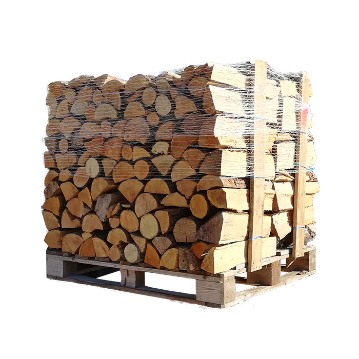 Vente palette de bois de chauffage bûches de chêne blanc 33 cm Bucheafeu